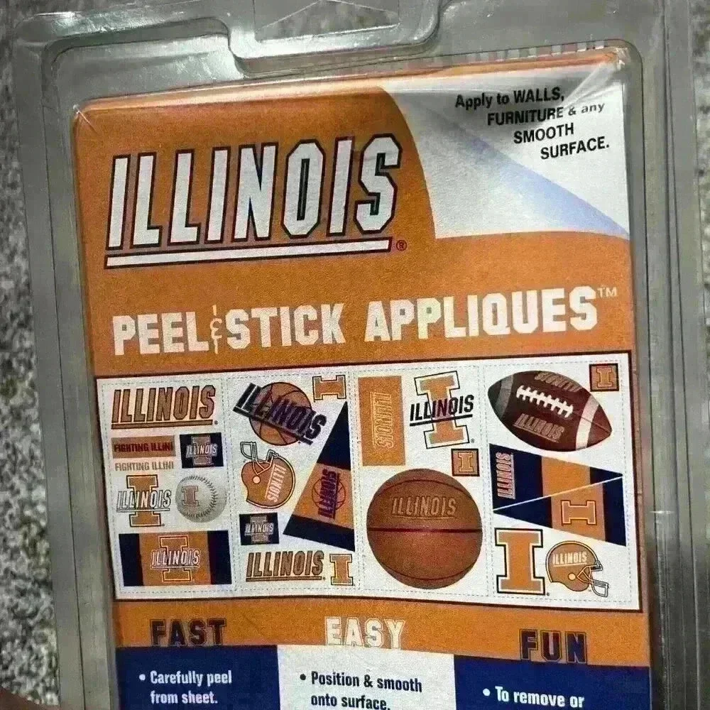Sports Wall Decals Illinois College Sports 24 Large Designs Peel & Stick